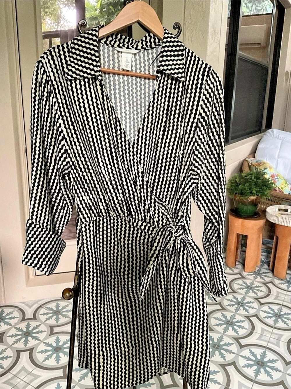 Woman dress Geometric Dress in Black & White